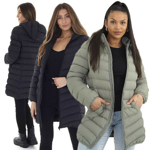 Ladies Brave Soul Grantlong Padded Long Coat-0 Ladies Brave Soul Grantlong Padded Long Coat-0