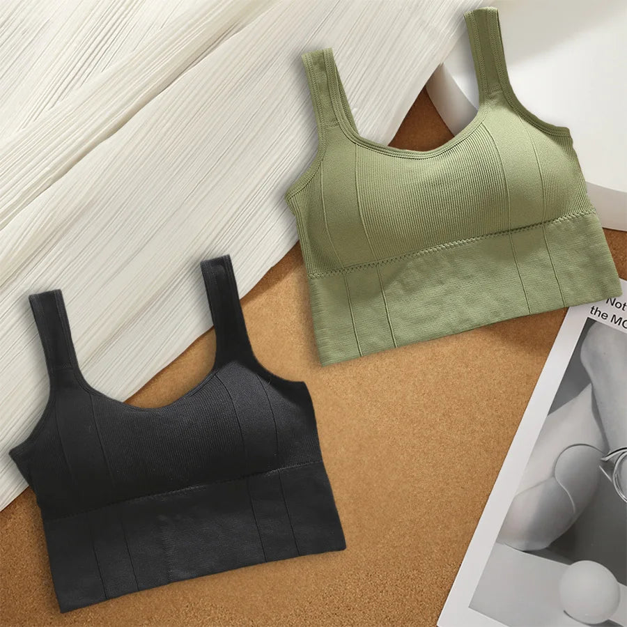 Breathable Sports Bra Anti-Sweat Fitness Top Women Seamless Yoga Bra Shockproof Crop Top Push Up Sport Bra Gym Workout Top