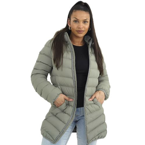 Ladies Brave Soul Grantlong Padded Long Coat-1 Ladies Brave Soul Grantlong Padded Long Coat-1