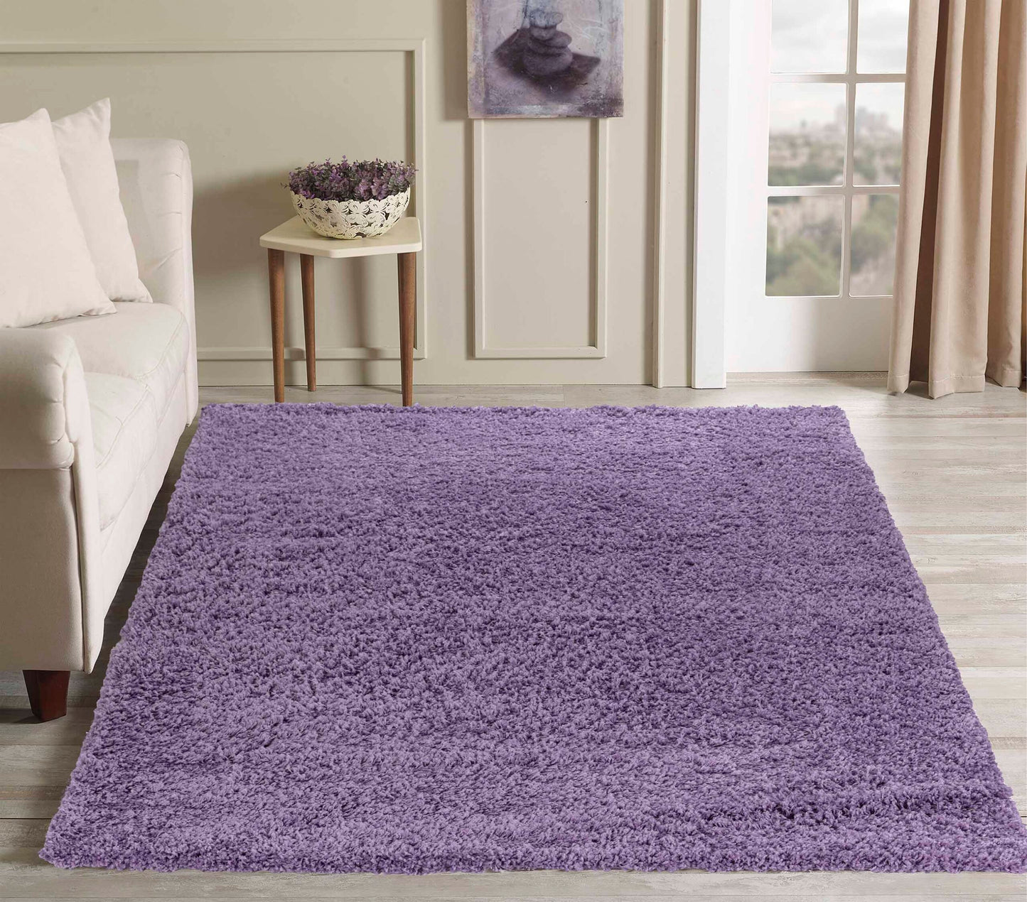 Oxford Rugs Living Room – Grey Area Rug for Home – Fluffy Shaggy Super Soft Non-Slip Rug, Washable Modern Floor Carpet, Large Bedside Rug for Kids Room