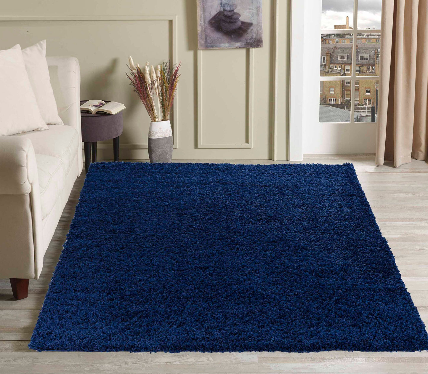 Oxford Rugs Living Room – Grey Area Rug for Home – Fluffy Shaggy Super Soft Non-Slip Rug, Washable Modern Floor Carpet, Large Bedside Rug for Kids Room