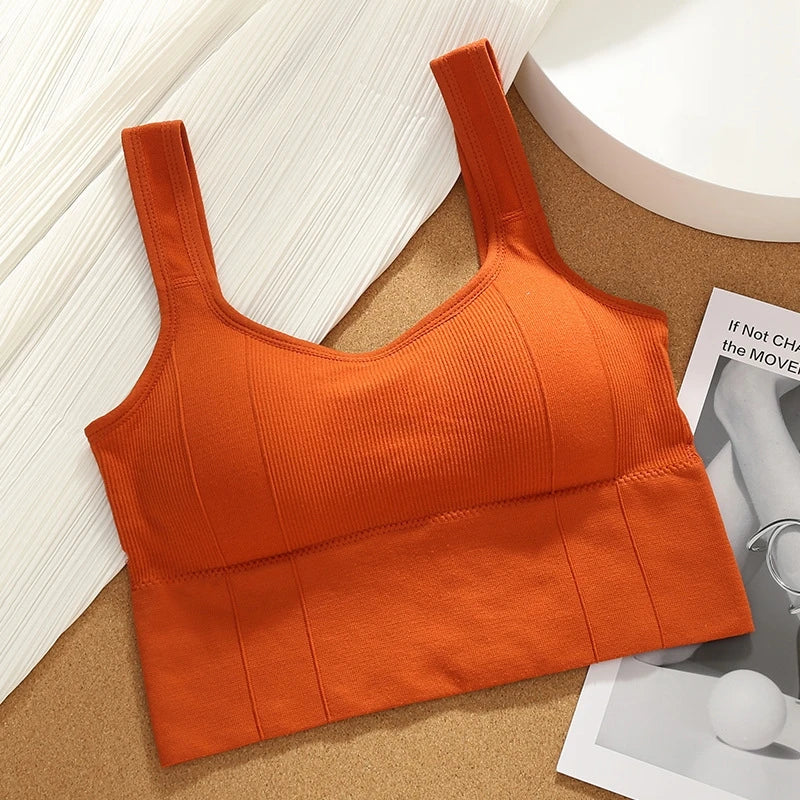 Breathable Sports Bra Anti-Sweat Fitness Top Women Seamless Yoga Bra Shockproof Crop Top Push Up Sport Bra Gym Workout Top