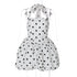 Halter Print Polka Dot Mini Dress Women Fashion Off-Shoulder Sleeveless Backless High Waist A-Line Club Party Dress