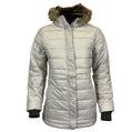 Womens Long Faux Fur Padded Parka Coat-4