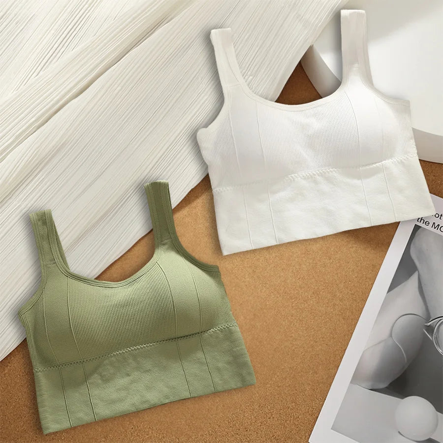 Breathable Sports Bra Anti-Sweat Fitness Top Women Seamless Yoga Bra Shockproof Crop Top Push Up Sport Bra Gym Workout Top