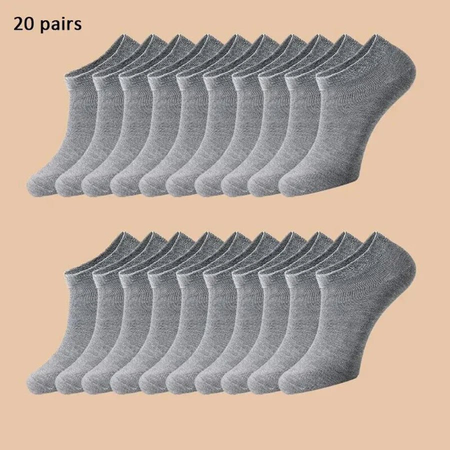 5/7/10 Pairs of Men/women Boat Socks, Plain Color, Anti Odor, Summer Ankle Socks, Casual and Breathable Low Waisted Socks