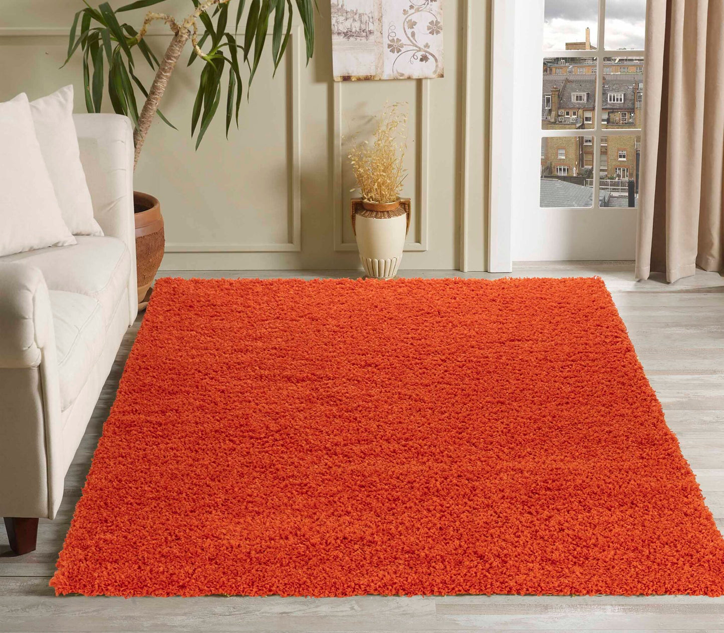 Oxford Rugs Living Room – Grey Area Rug for Home – Fluffy Shaggy Super Soft Non-Slip Rug, Washable Modern Floor Carpet, Large Bedside Rug for Kids Room