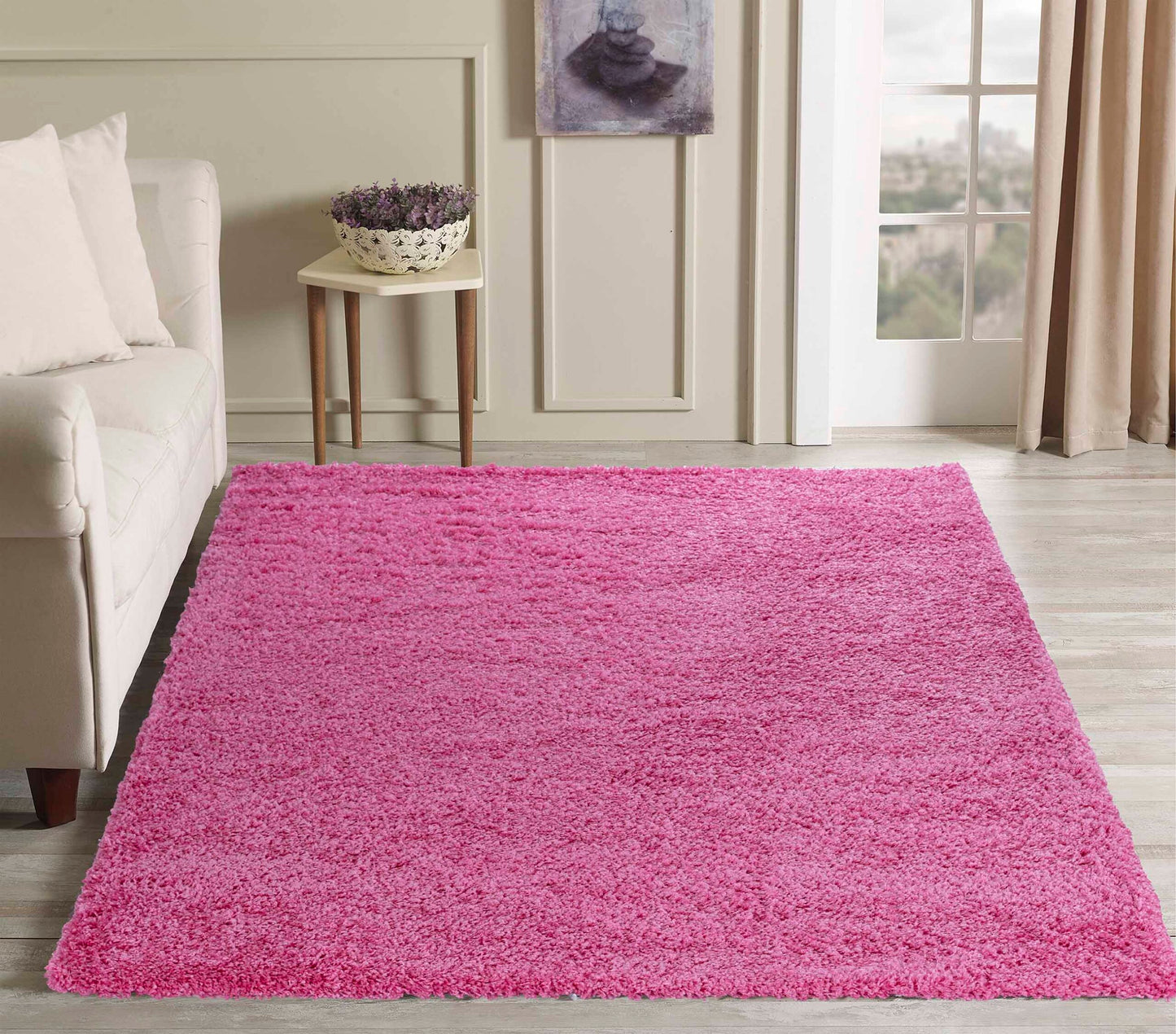 Oxford Rugs Living Room – Grey Area Rug for Home – Fluffy Shaggy Super Soft Non-Slip Rug, Washable Modern Floor Carpet, Large Bedside Rug for Kids Room