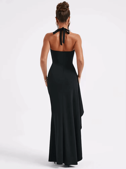Deep V Neck Thigh High Maxi Dress Women | Club Party Sexy Long Dress 