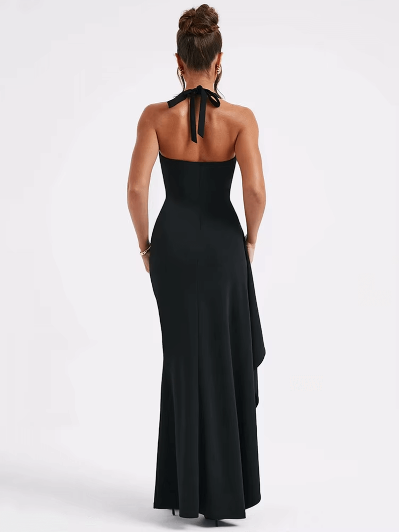Deep V Neck Thigh High Maxi Dress Women | Club Party Sexy Long Dress 