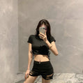 Double Buckle High Waist Shorts For Women | High Waist Tight Shorts