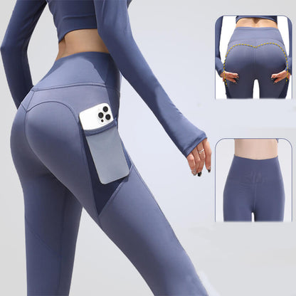 Fitness Running Yoga Pants | Seamless Leggings for Women with Pockets