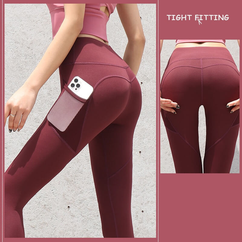 Fitness Running Yoga Pants | Seamless Leggings for Women with Pockets