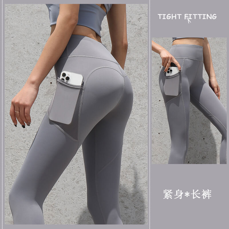 Fitness Running Yoga Pants | Seamless Leggings for Women with Pockets