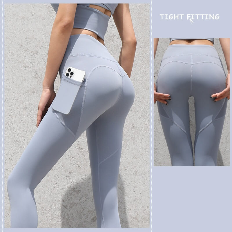 Fitness Running Yoga Pants | Seamless Leggings for Women with Pockets
