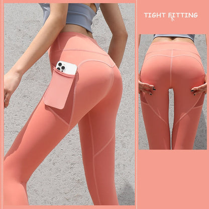 Fitness Running Yoga Pants | Seamless Leggings for Women with Pockets