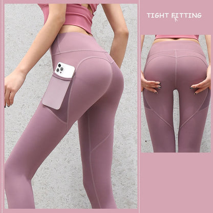 Fitness Running Yoga Pants | Seamless Leggings for Women with Pockets