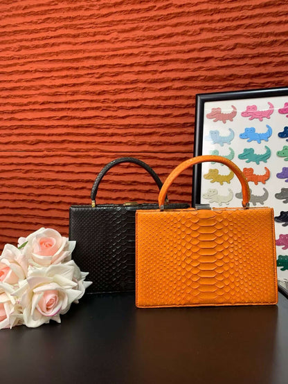 Genuine Leather Top Handle Bag | Modern Leather Top Handle Bag