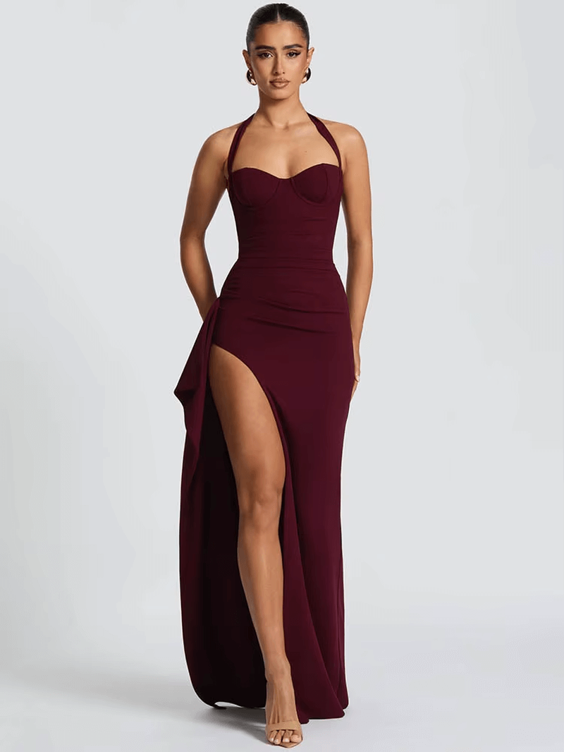 Halter Backless Sexy Maxi Dress Women | Long Backless Halter Dress