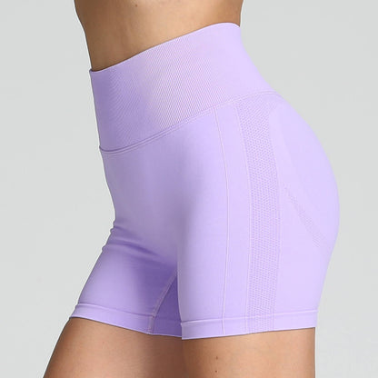 Seamless Yoga Shorts Women | High Waist Hip-Lifting Fitness Pants