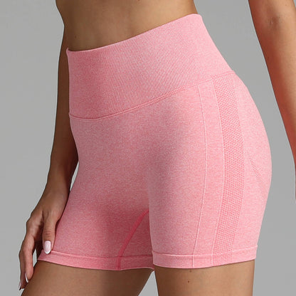 Seamless Yoga Shorts Women | High Waist Hip-Lifting Fitness Pants