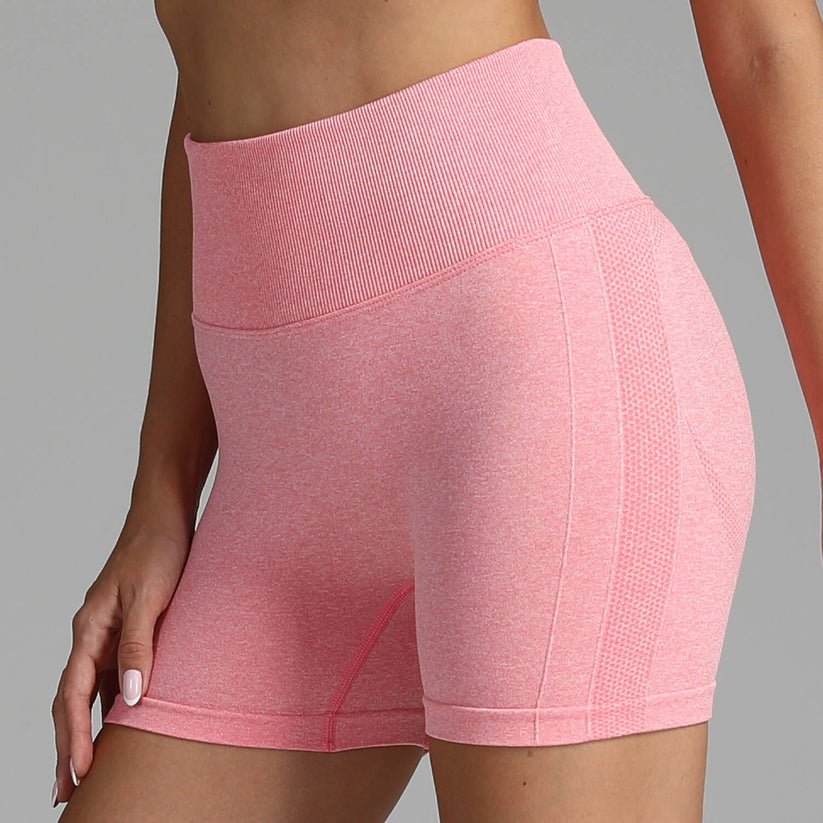 Seamless Yoga Shorts Women | High Waist Hip-Lifting Fitness Pants