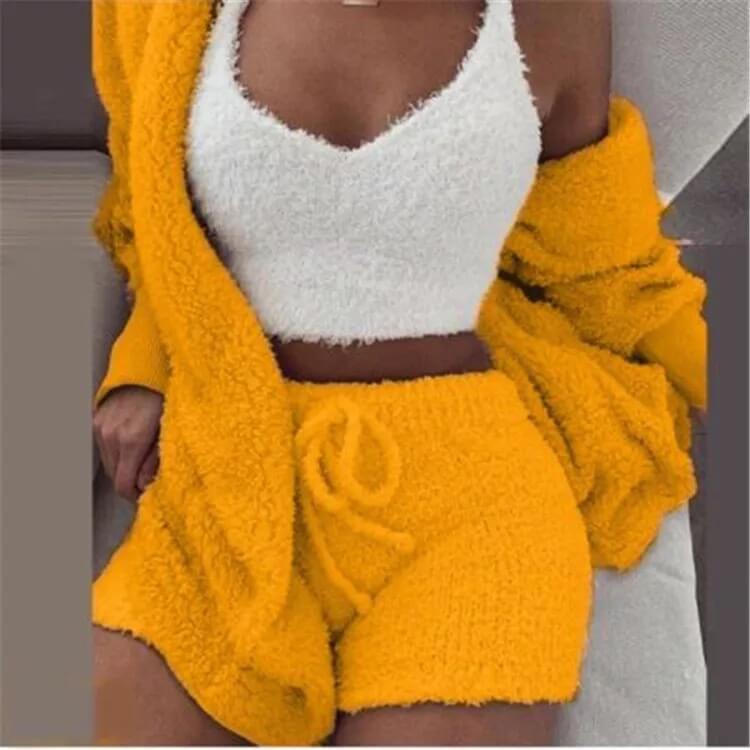 Sexy Women Winter Soft Warm Pajama Set | Winter Home Wear Two Piece