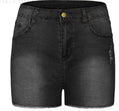 Stretch Slim Fit Ripped Tassel Shorts | Denim Shorts For Women