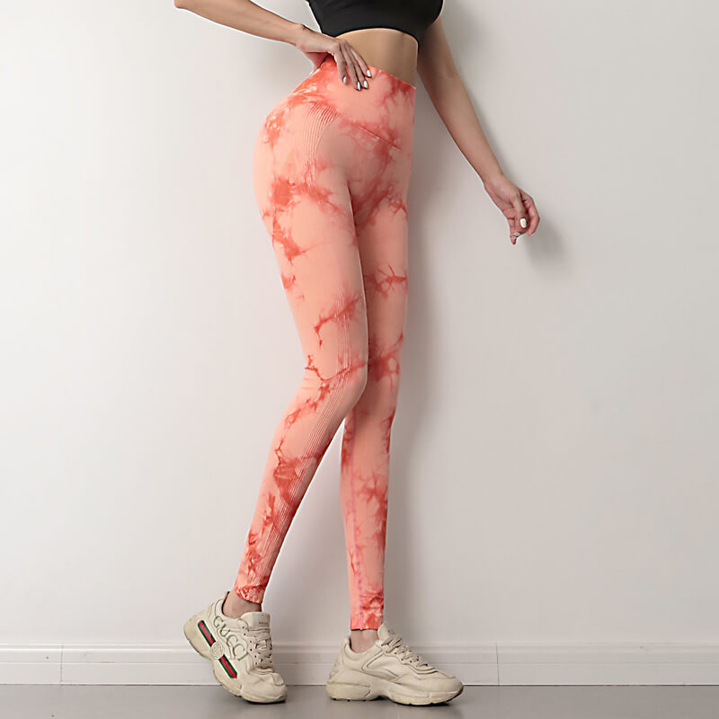 Tie Dye Women Fitness Yoga Pants | Seamless Push Up Sports Leggings