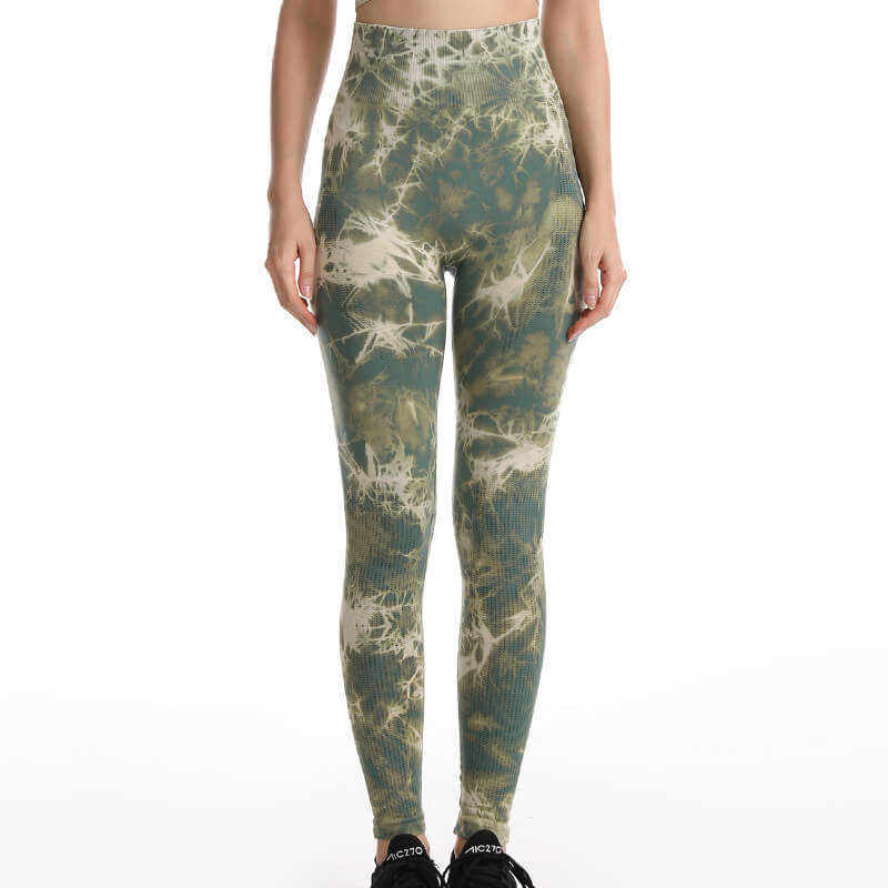 Tie Dye Women Fitness Yoga Pants | Seamless Push Up Sports Leggings