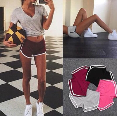 Women Summer Casual Workout Shorts | High Waist Skinny Shorts 
