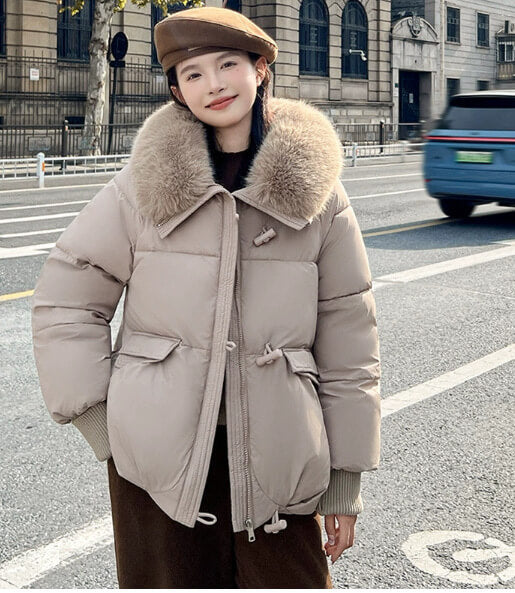 Women’s Down Cotton Padded Jacket | Fleece Lined Winter Jacket