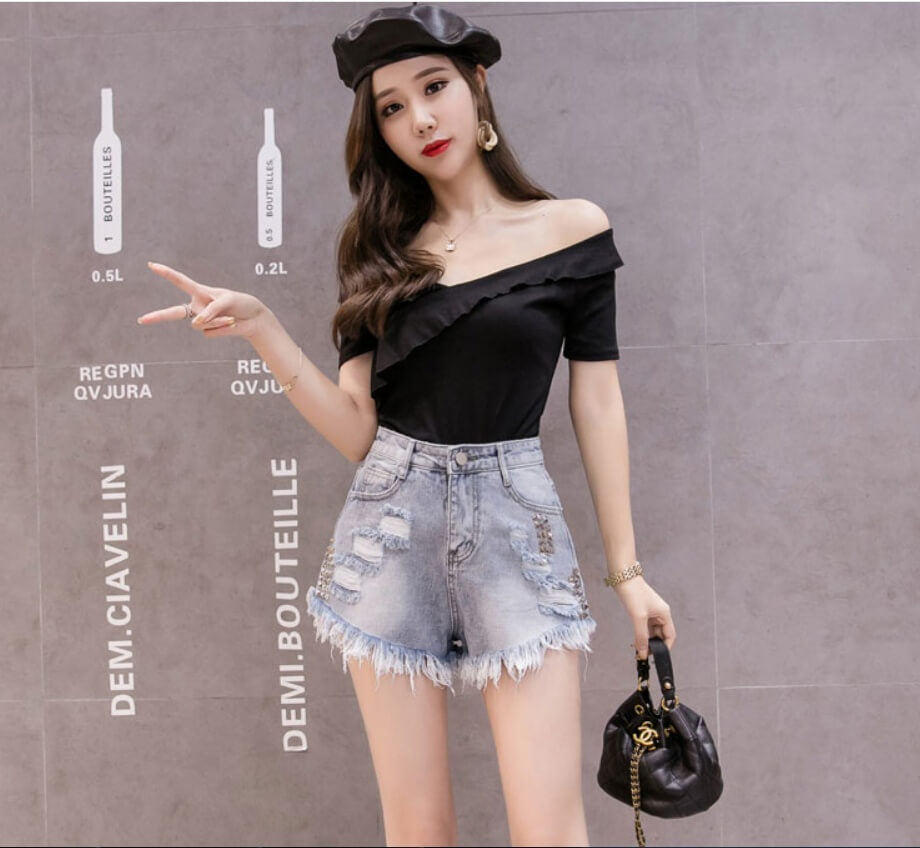 Women’s High Waisted Jean Shorts | High Waisted Denim Shorts