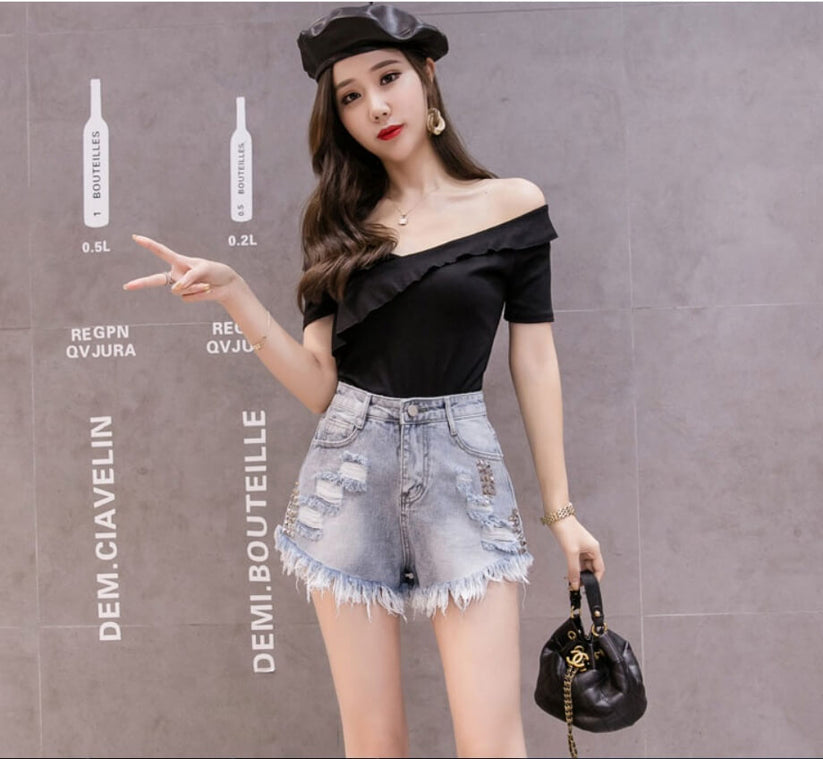 Women’s High Waisted Jean Shorts | High Waisted Denim Shorts