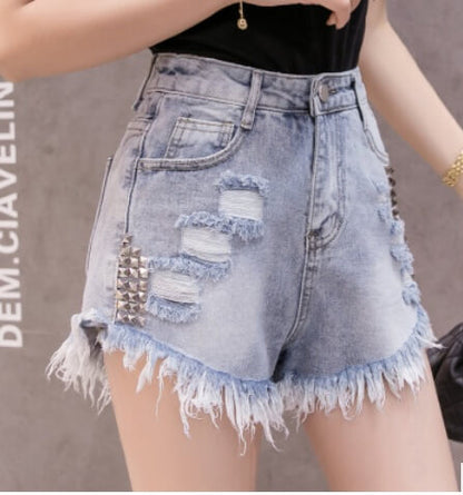 Women’s High Waisted Jean Shorts | High Waisted Denim Shorts