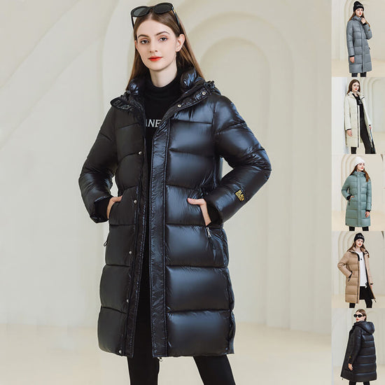 Women’s Long Warm Hooded Winter Coat | Simple Fashion Winter Jacket