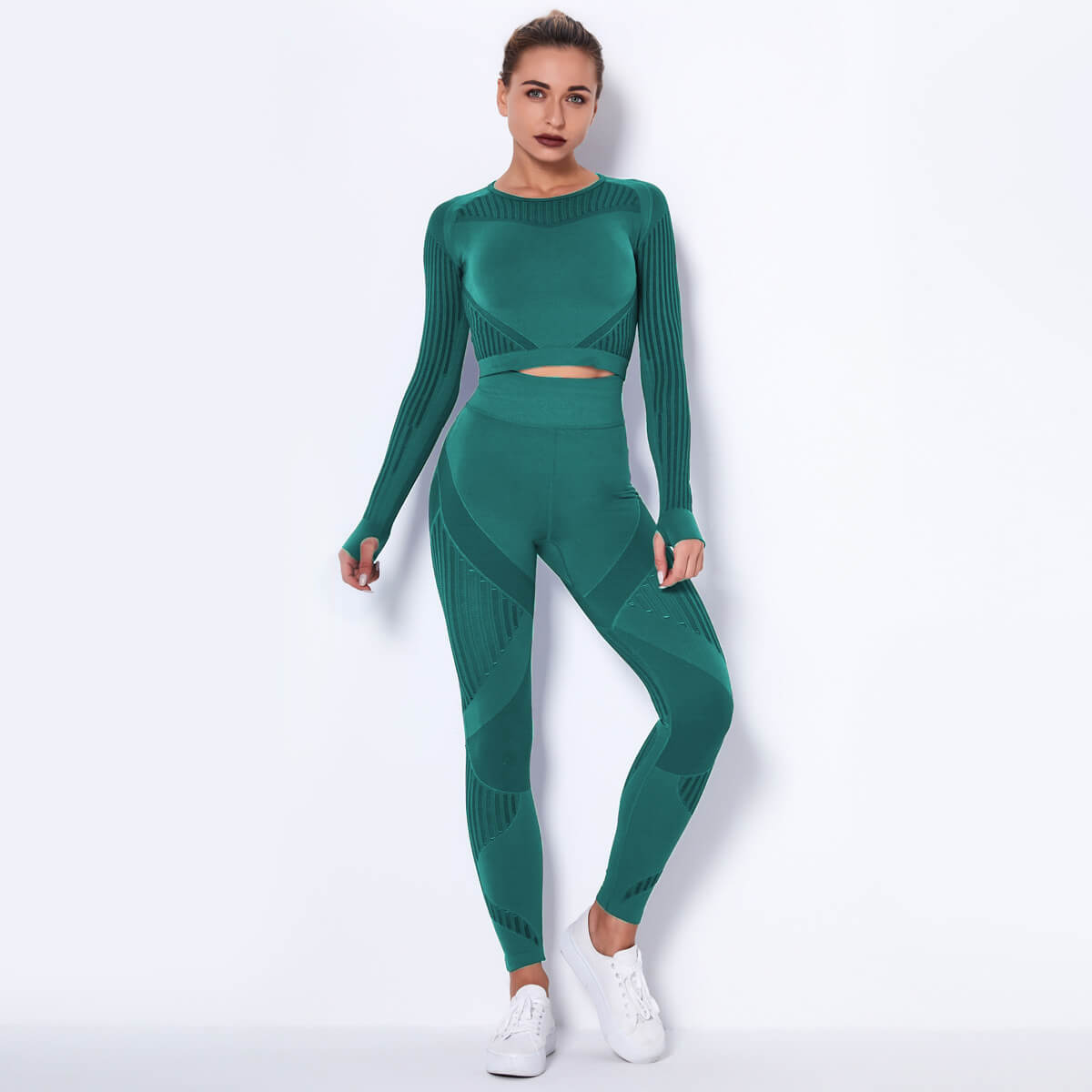 Women's One Piece Workout Suit | Long Sleeve Yoga Bodysuit