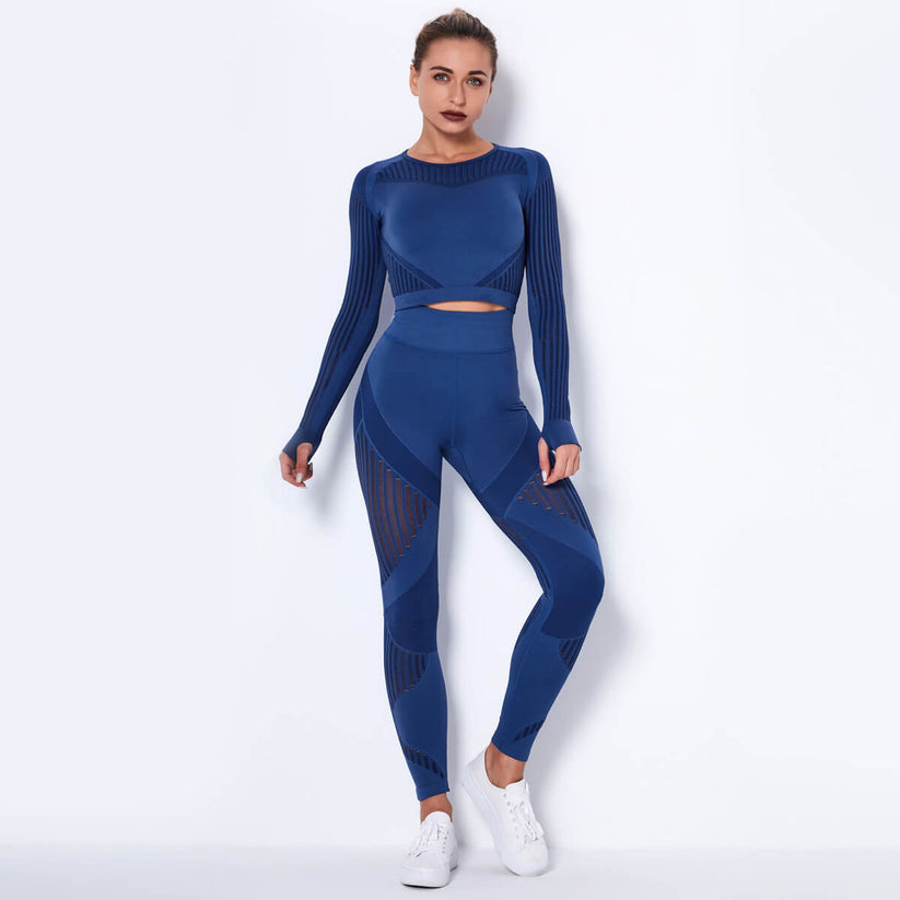 Women's One Piece Workout Suit | Long Sleeve Yoga Bodysuit