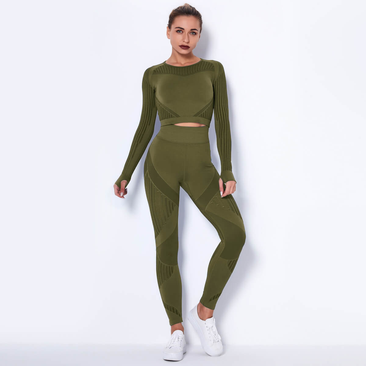 Women's One Piece Workout Suit | Long Sleeve Yoga Bodysuit