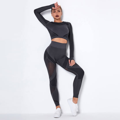 Women's One Piece Workout Suit | Long Sleeve Yoga Bodysuit