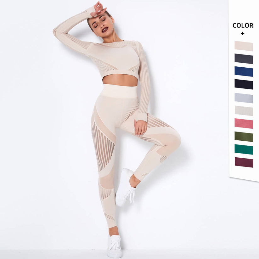 Women's One Piece Workout Suit | Long Sleeve Yoga Bodysuit