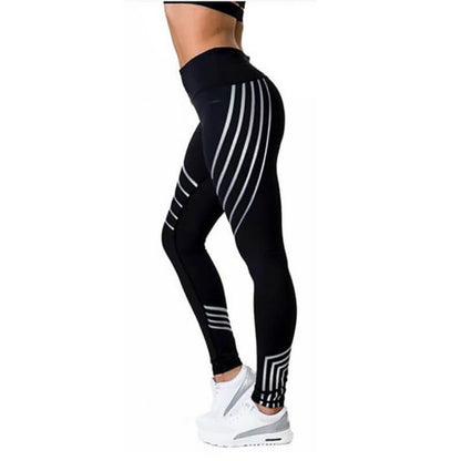 Women's Reflective High Waisted Leggings | Sport Yoga Pants With Pockets