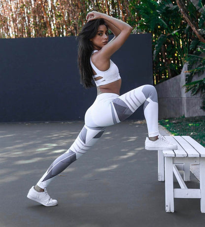 Women's Reflective High Waisted Leggings | Sport Yoga Pants With Pockets