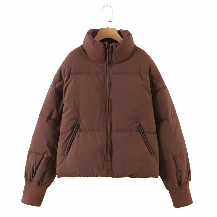 Women’s Urban Versatile Padded Jacket | Stand Collar Puffer Jacket