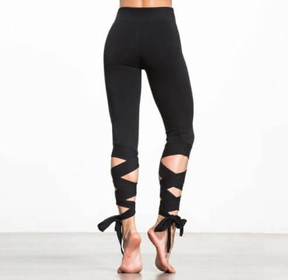 Yoga Sports Tight Pants For Women | Bandage Style Compression Leggings