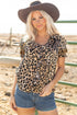 Martha Leopard Puff Short Sleeve Top-0