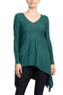 Cupio V-Neck Long Sleeve High Low Hem Knit Top-6