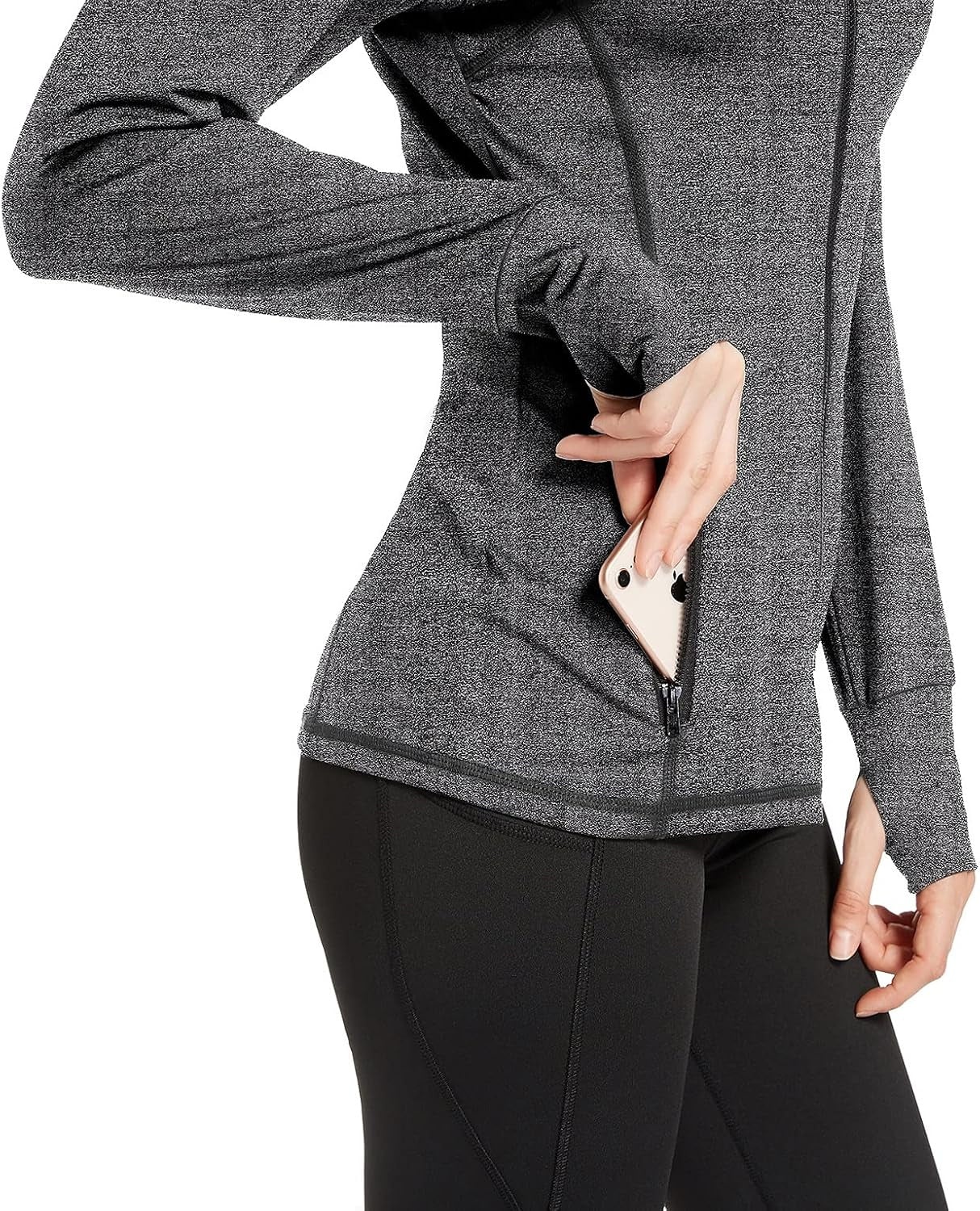 Women'S Full Zip Jacket, Workout Running Sports Casual Jacket with Pockets with Thumb Holes (888-6-88, L)