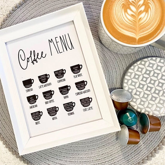 Coffee Menu Kitchen Simple Wall Home Decor Print-0