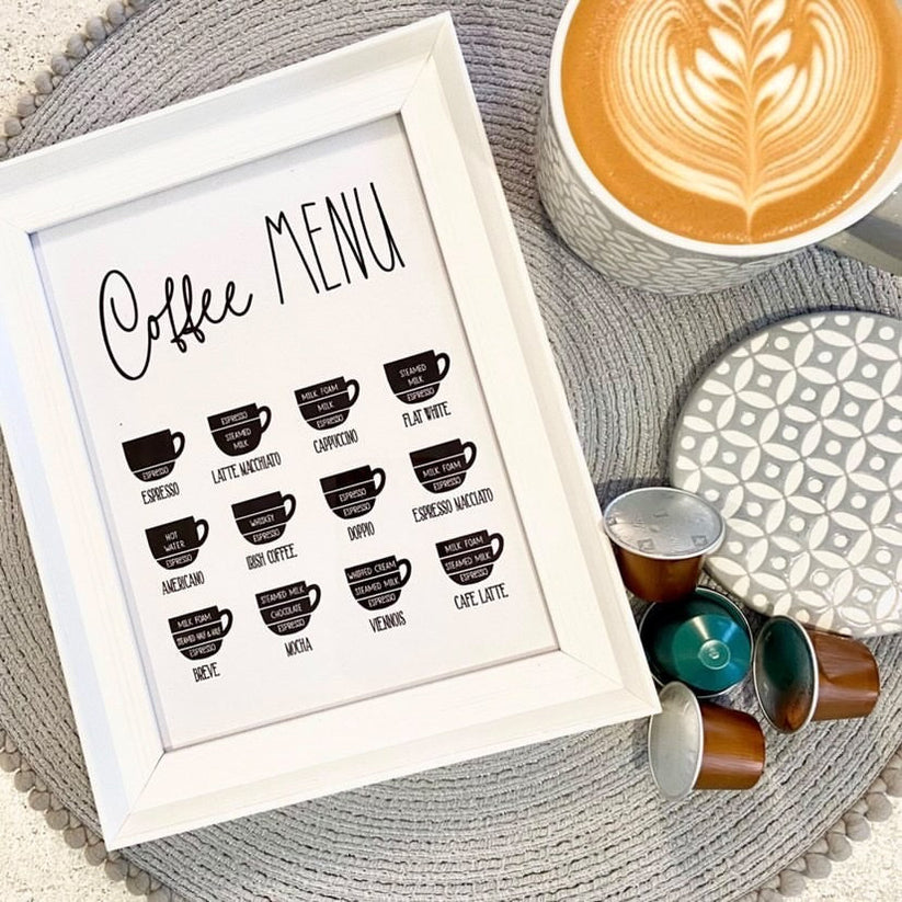 Coffee Menu Kitchen Simple Wall Home Decor Print-0